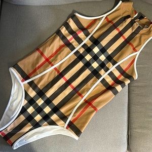 Burberry Young Girls Stripe Bathing Suit